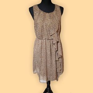 H&M Women’s Animal Print Dress w/ Ruffle Detail Size 10